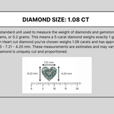 1.08 Carat Heart Cut Lab Grown Diamond - D Color, VS1 Clarity