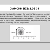 2.06 Carat Asscher Cut Lab Grown Diamond – E Color, IF Clarity