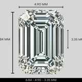 1.09 Carat Emerald Cut Lab Grown Diamond – D Color, VVS2 Clarity