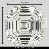 1.11 Carat Asscher Cut Lab Grown Diamond – D Color, VVS2 Clarity