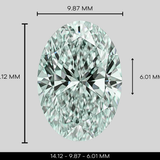 5.28 Carat Oval Cut Lab Grown Diamond – F Color, VS1 Clarity