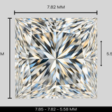 3.03 Carat Princess Cut Lab Grown Diamond – E Color, VS1 Clarity