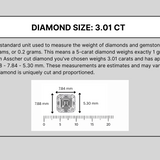 3.01 Carat Asscher Cut Lab Grown Diamond – F Color, VVS2 Clarity