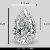 3.08 Carat Pear Cut Lab Grown Diamond – D Color, VS1 Clarity