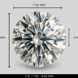 1.5 Carat Round Cut Lab Grown Diamond – D Color, VVS1 Clarity