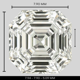 3.02 Carat Asscher Cut Lab Grown Diamond – F Color, VS1 Clarity