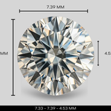 1.51 Carat Round Cut Lab Grown Diamond – E Color, VS1 Clarity