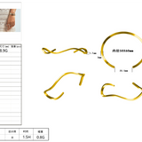 Linea - Bracelet in 18K Gold Vermei