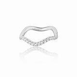 Amalina – Wave Pavé Ring in Sterling Silver