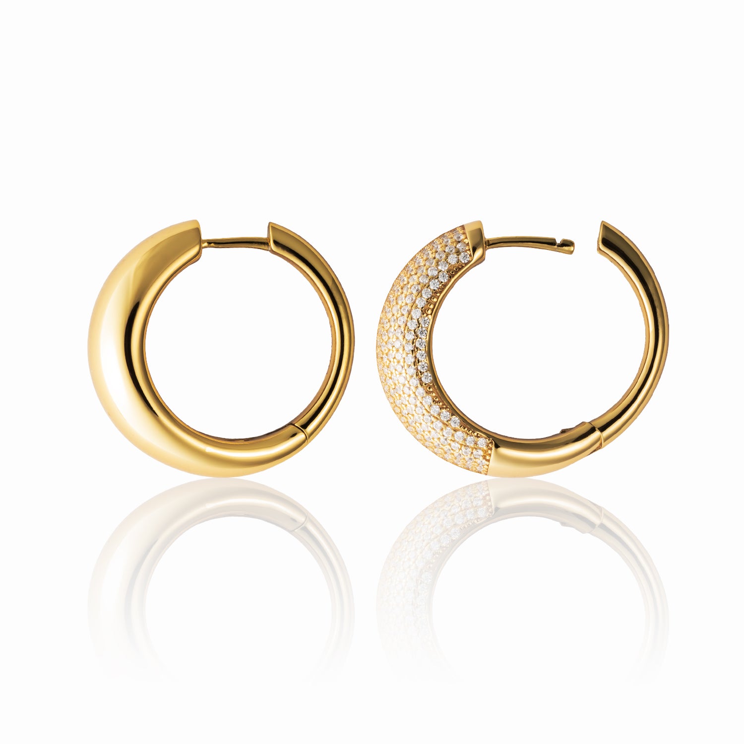 Bellagio – Hoop Earrings in 18K Gold Vermeil