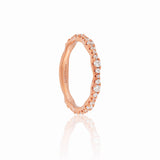 Éclat de Rosé – Twisted Eternity Ring in 18K Rose Gold Vermeil