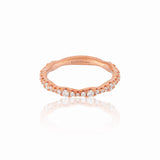Éclat de Rosé – Twisted Eternity Ring in 18K Rose Gold Vermeil