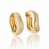 L’Or Rive – Sculpted Wave Hoop Earrings  in 18K Gold Vermeil