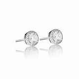 Séra – Halo Stud Earrings in Sterling Silver