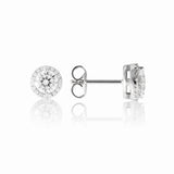 Séra – Halo Stud Earrings in Sterling Silver