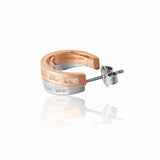 Two-Tone –  Earrings in 18K Rose Gold & Silver